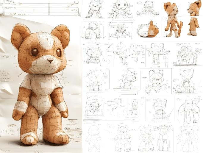 Concept Development of custom stuffed animals 02